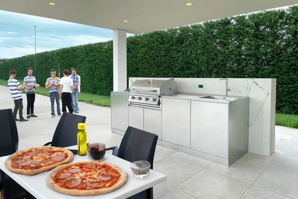 Come Cuocere pizza nel barbecue Cucina per esterno OF