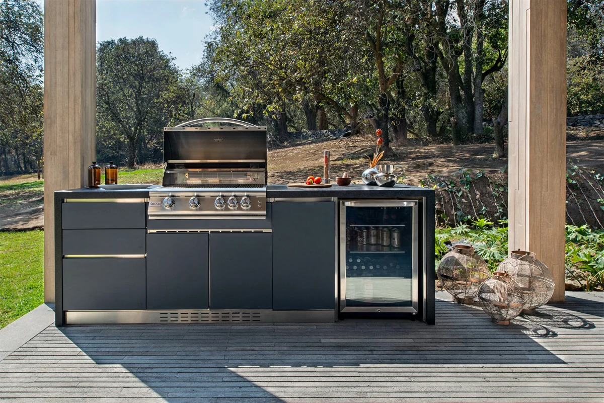 Fobest Stainless Steel Outdoor Kitchen Sink Cabinet with Storage Tray