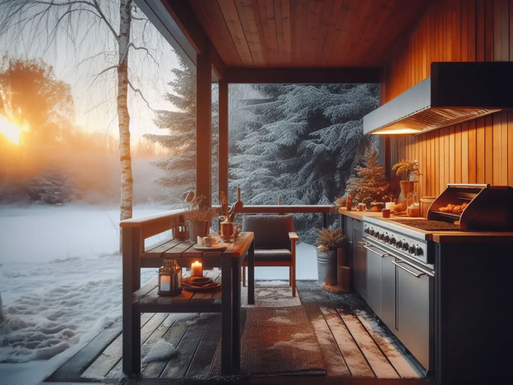 How to live an outdoor kitchen even in winter